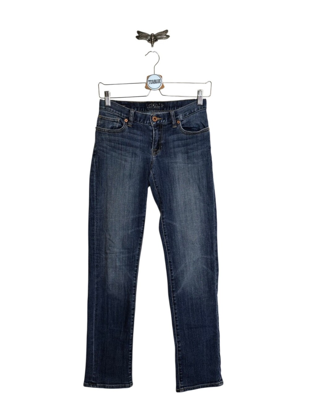 Lucky Brand Sienna Tomboy Jeans Women's 00/24R Straight Leg Stretch Denim